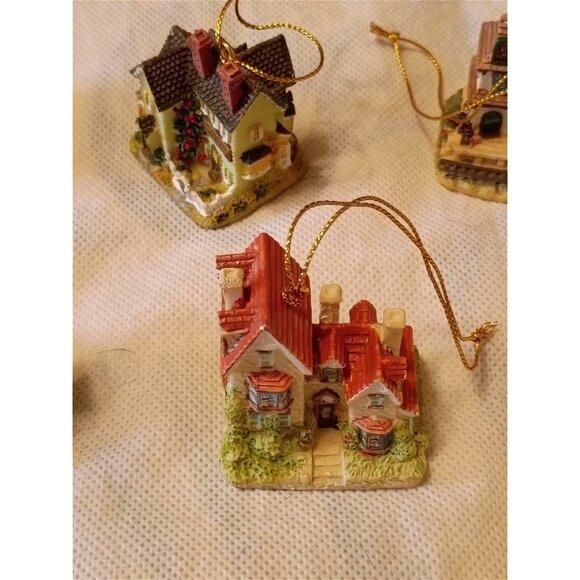 Liberty Falls Christmas Tree Ornament Set 6 Hand Painted L02 Vintage 90s - Picture 3 of 10
